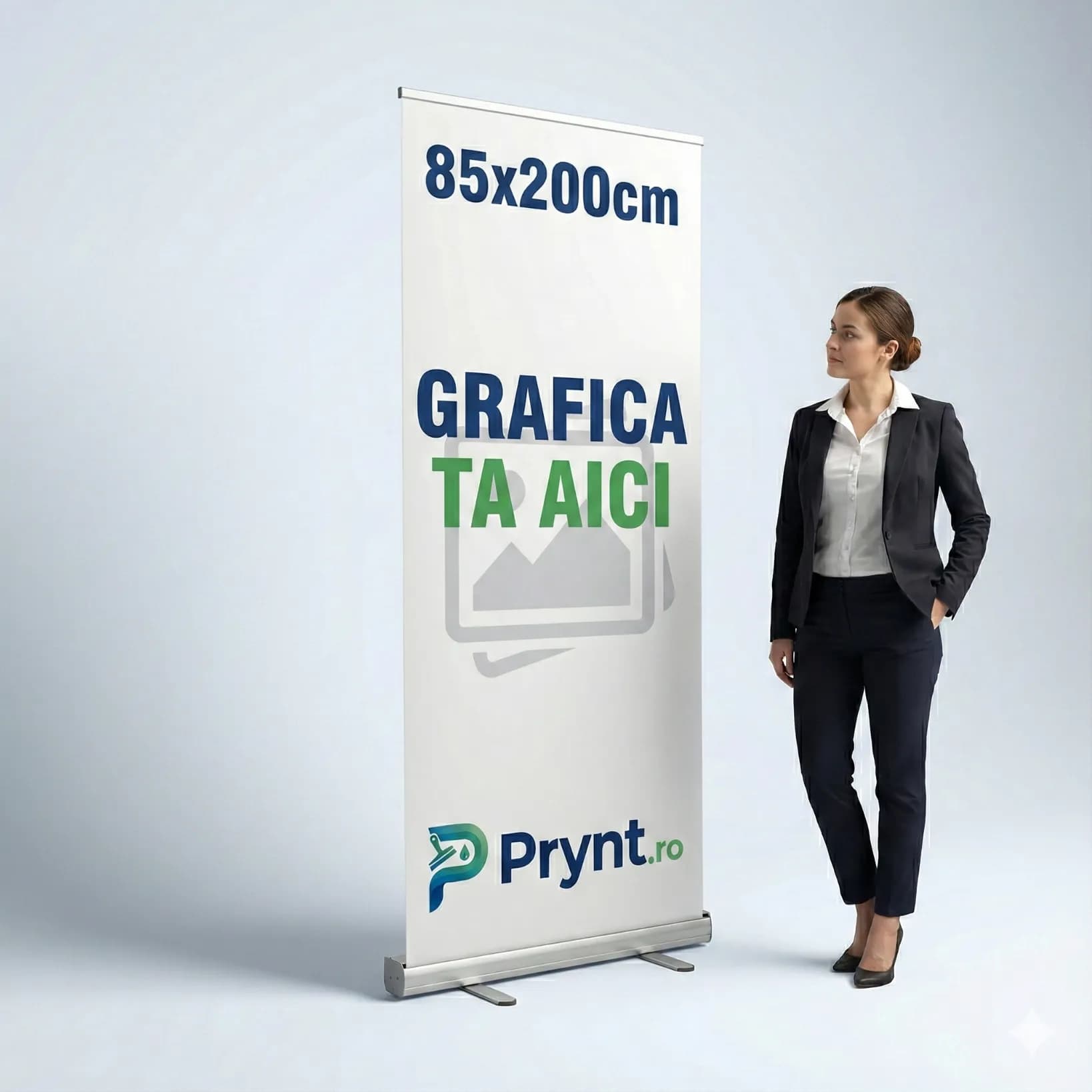 Roll-Up Banner (Retractabil) Bragadiru montaj inclus