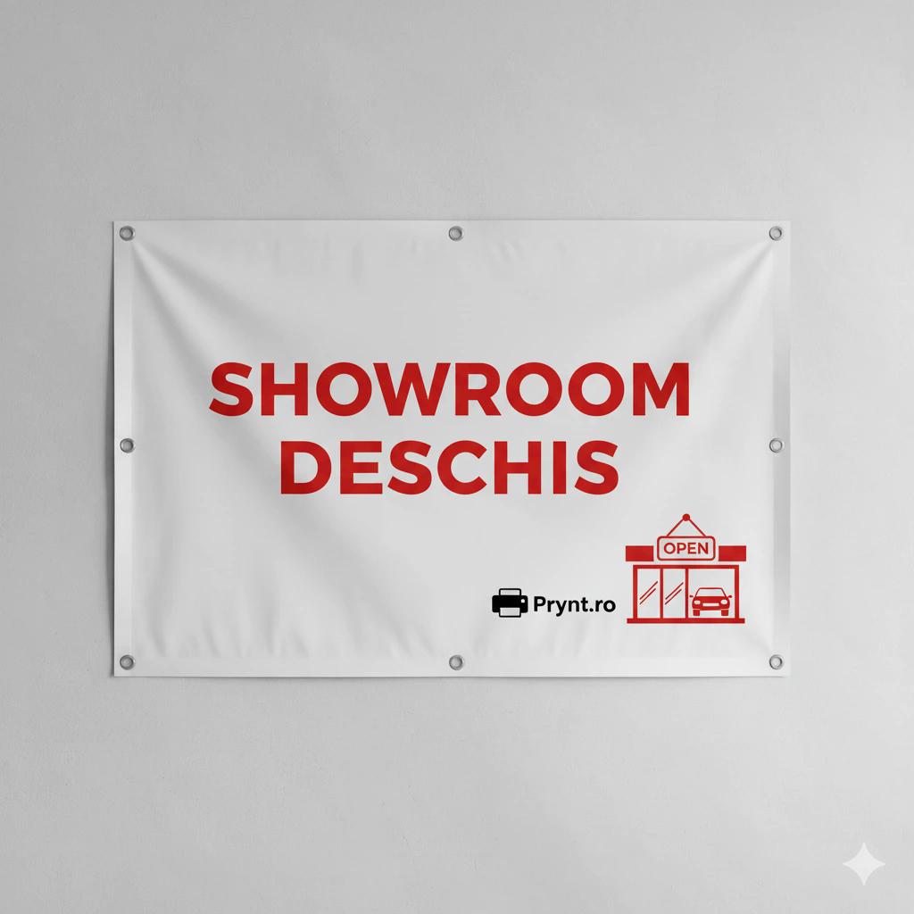 Banner Showroom Deschis